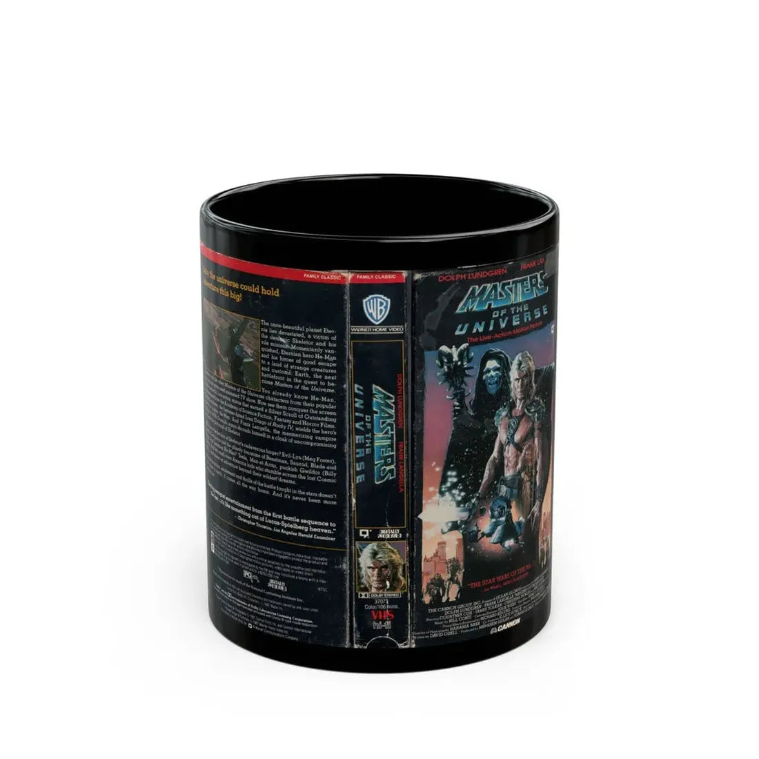 MASTERS OF THE UNIVERSE (VHS COVER) - Black Coffee Mug 11oz - Go Mug Yourself