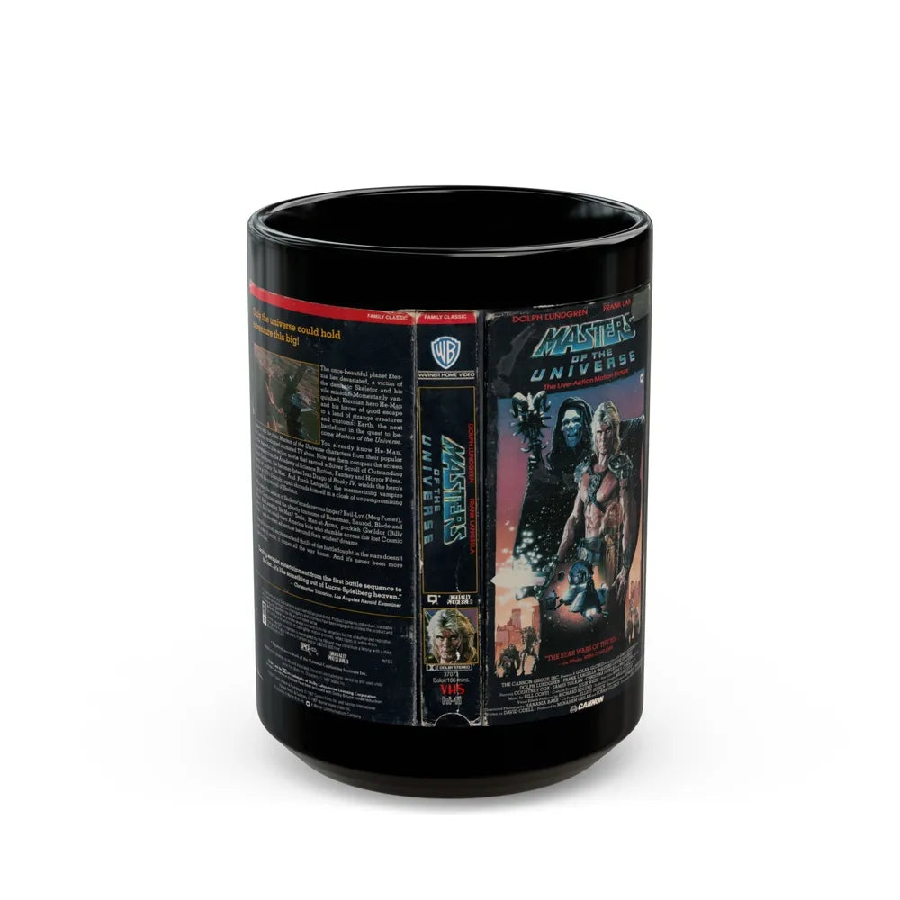 MASTERS OF THE UNIVERSE (VHS COVER) - Black Coffee Mug-15oz-Go Mug Yourself