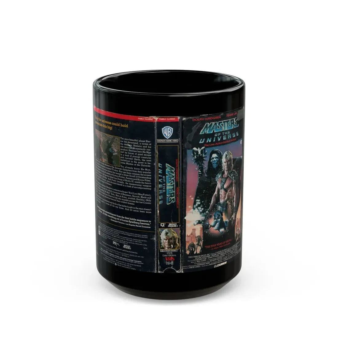 MASTERS OF THE UNIVERSE (VHS COVER) - Black Coffee Mug 15oz - Go Mug Yourself