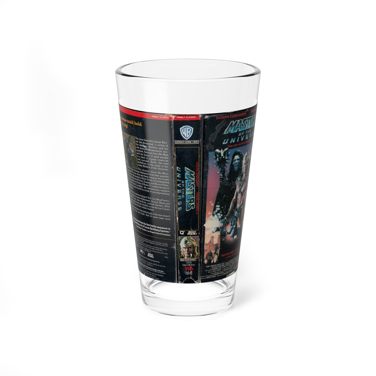 MASTERS OF THE UNIVERSE (VHS COVER) Pint Glass 16oz-16oz-Go Mug Yourself