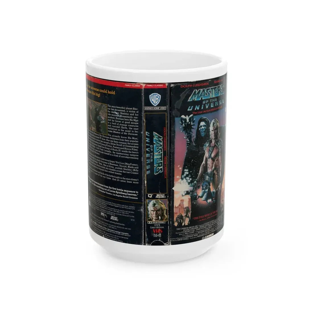MASTERS OF THE UNIVERSE (VHS COVER) - White Coffee Mug 15oz - Go Mug Yourself