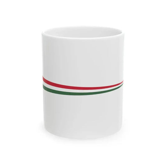 Masthead pennant of Hungary 1948-1991 (Hungary) White Coffee Mug 11oz - Go Mug Yourself