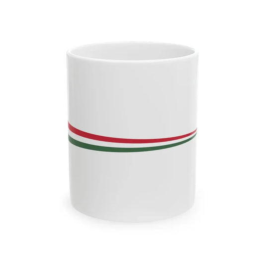 Masthead pennant of Hungary 1948-1991 (Hungary) White Coffee Mug 11oz - Go Mug Yourself