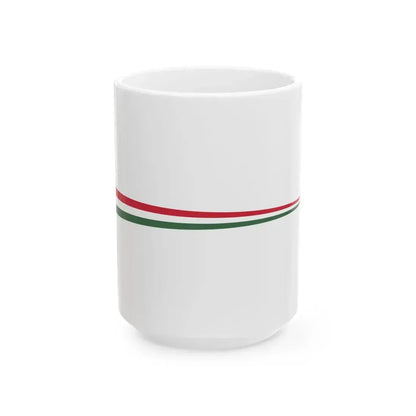 Masthead pennant of Hungary 1948-1991 (Hungary) White Coffee Mug 15oz - Go Mug Yourself