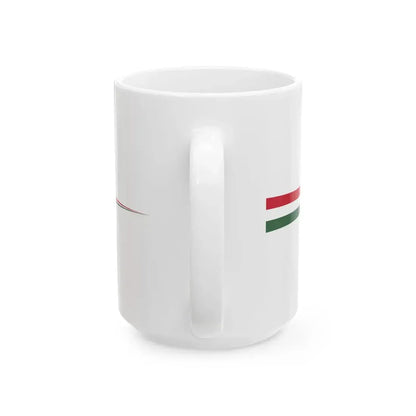 Masthead pennant of Hungary 1948-1991 (Hungary) White Coffee Mug - Go Mug Yourself