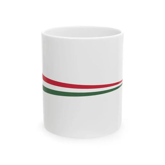 Masthead pennant of Hungary (Hungary) White Coffee Mug 11oz - Go Mug Yourself