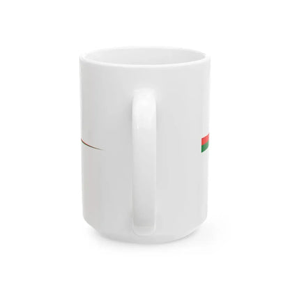 Masthead pennant of Madagascar (Madagascar) White Coffee Mug - Go Mug Yourself