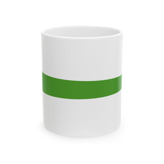 Masthead Pennant of the Azerbaijan Border patrol vessels (Azerbaijan) White Coffee Mug-11oz-Go Mug Yourself