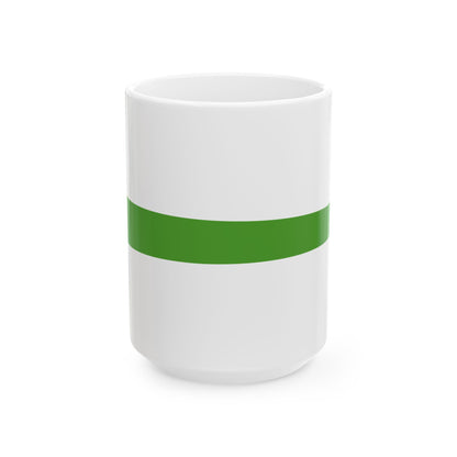 Masthead Pennant of the Azerbaijan Border patrol vessels (Azerbaijan) White Coffee Mug-15oz-Go Mug Yourself