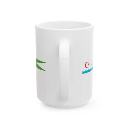 Masthead Pennant of the Azerbaijan Border patrol vessels (Azerbaijan) White Coffee Mug - Go Mug Yourself