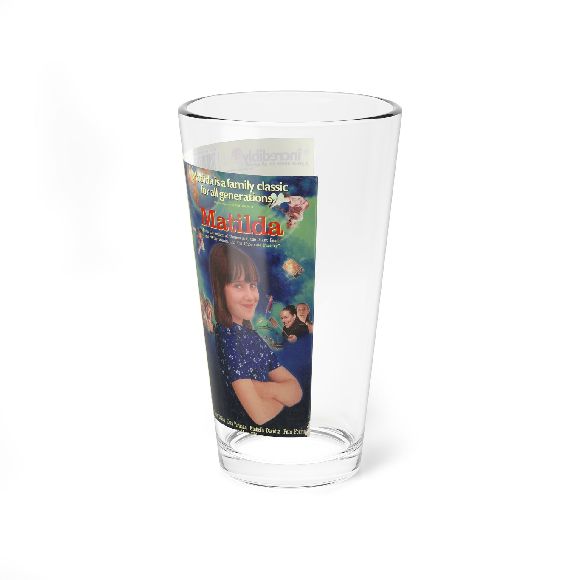 MATILDA (VHS COVER) Pint Glass 16oz-Go Mug Yourself