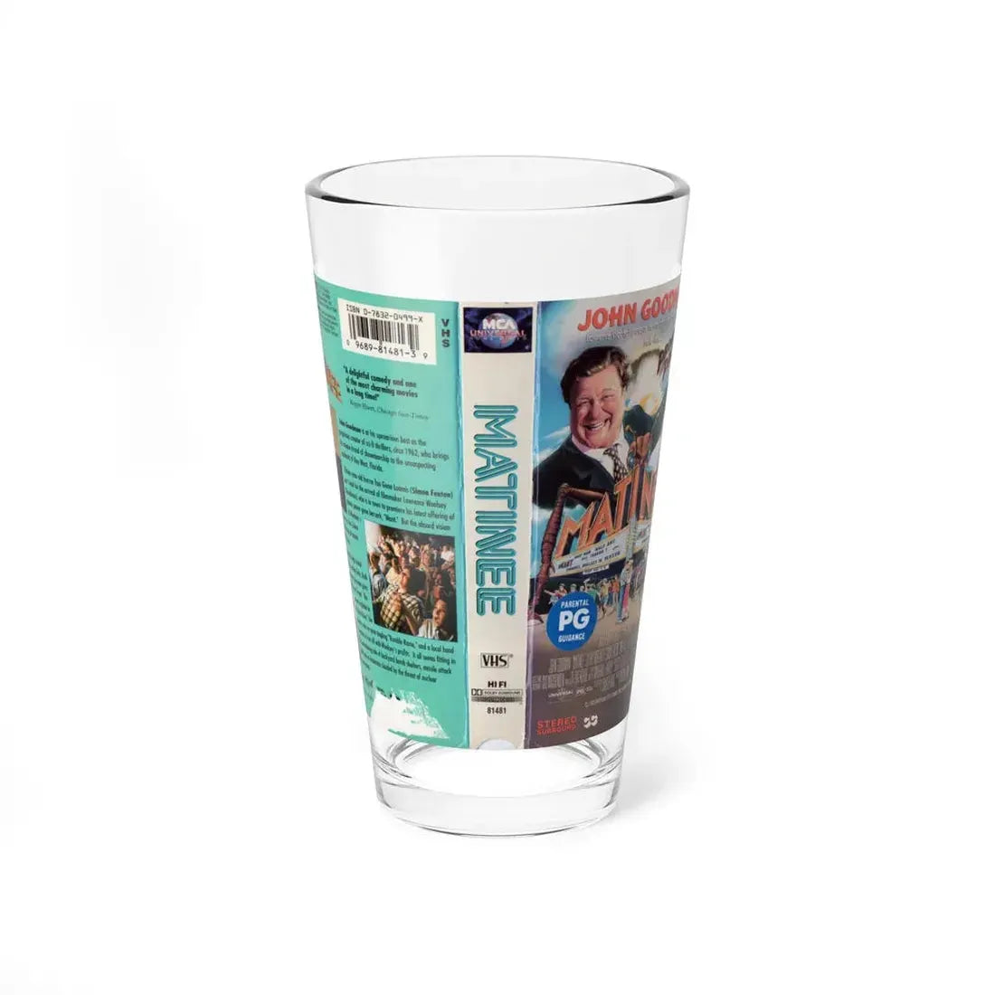 MATINEE (VHS COVER) Pint Glass 16oz 16oz - Go Mug Yourself