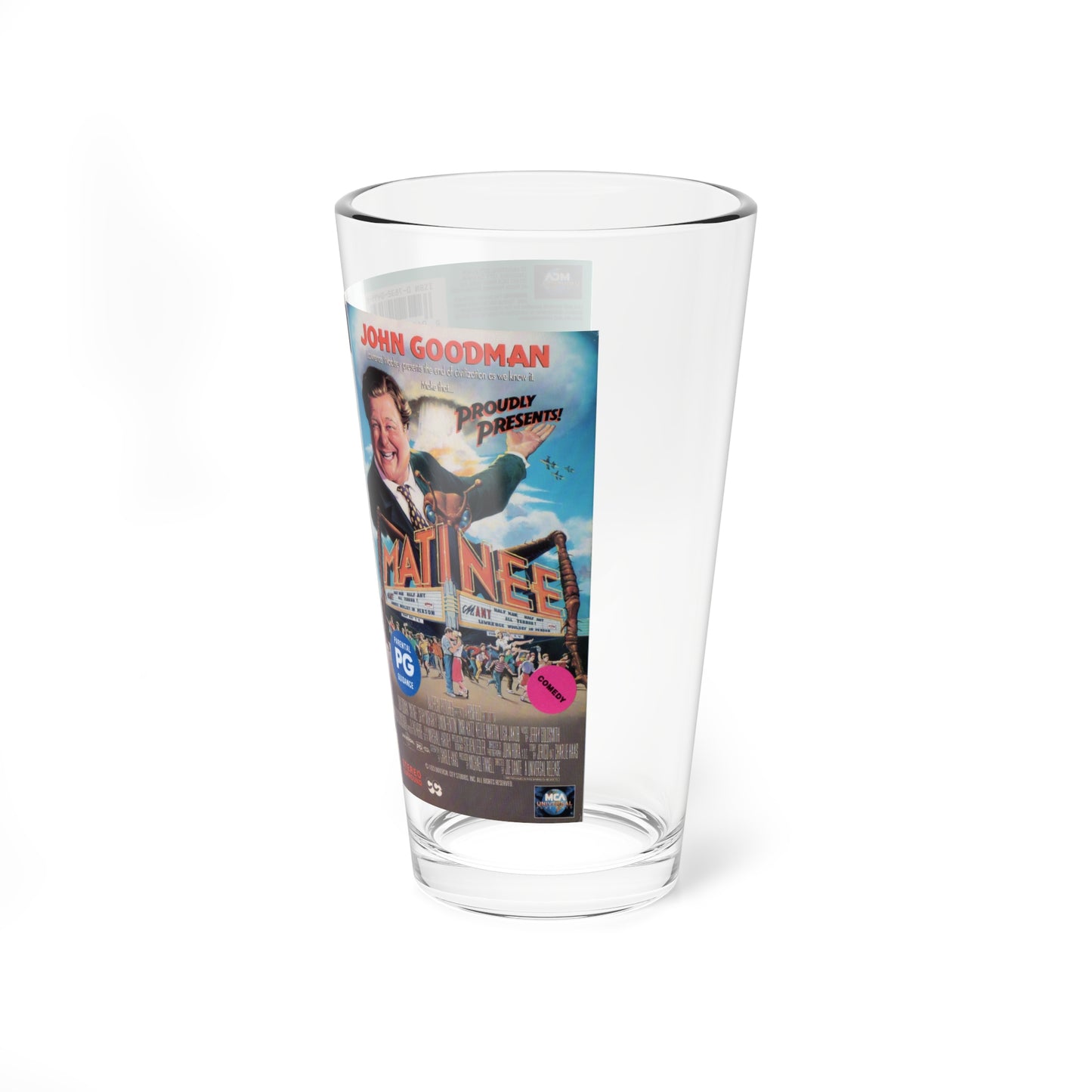 MATINEE (VHS COVER) Pint Glass 16oz-Go Mug Yourself