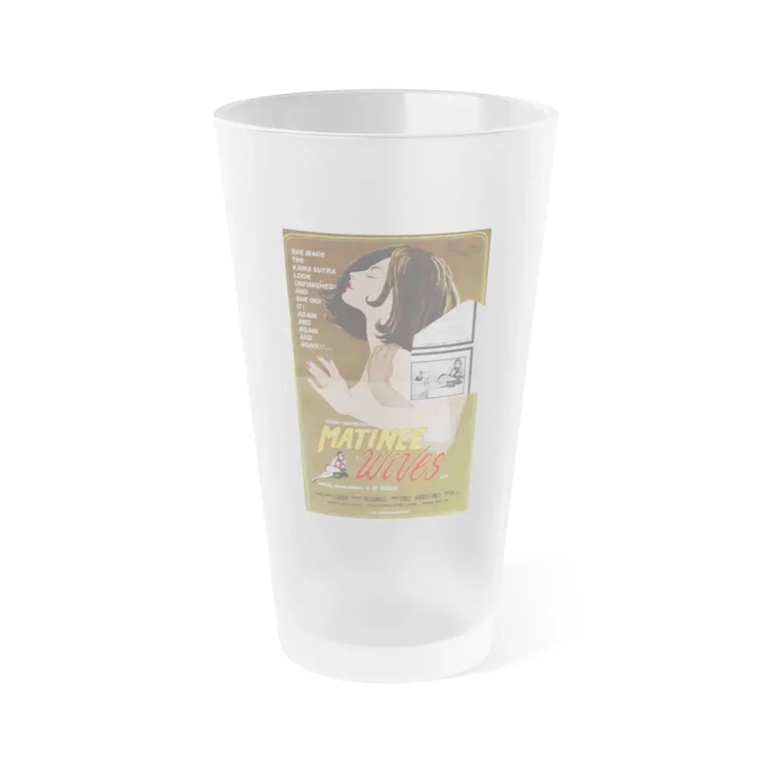 MATINEE WIVES 1970 Movie Poster - Frosted Pint Glass 16oz 16oz Frosted - Go Mug Yourself