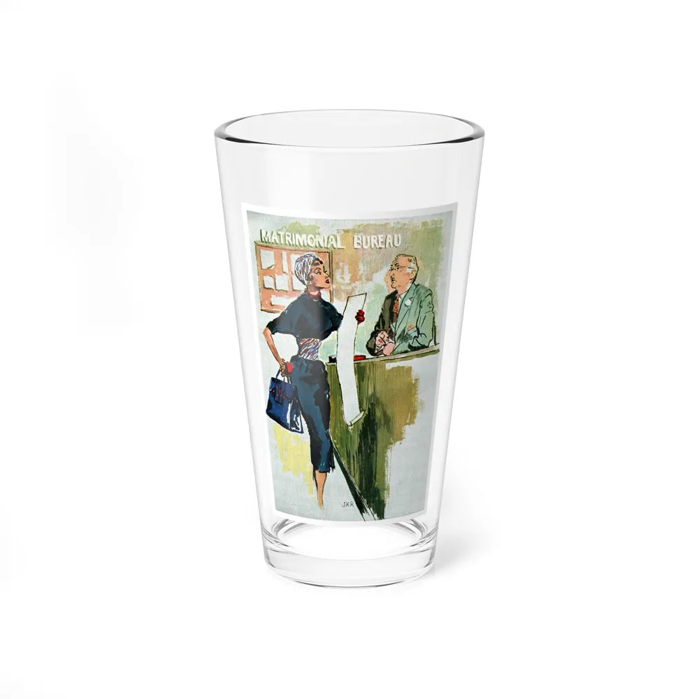 Matrimonial Bureau, Esquire Illustration, 1954 (Magazine Illustration) Pint Glass 16oz-16oz-Go Mug Yourself