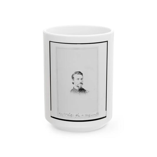 Matthew T. Lutz, Bust Portrait, Facing Front (U.S. Civil War) White Coffee Mug-15oz-Go Mug Yourself