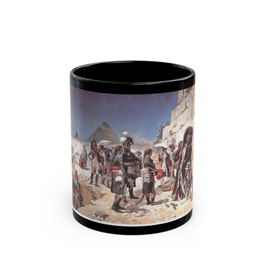 Maurice Orange (1867-1916) Bonaparte aux pyramides - Black Coffee Mug-11oz-Go Mug Yourself