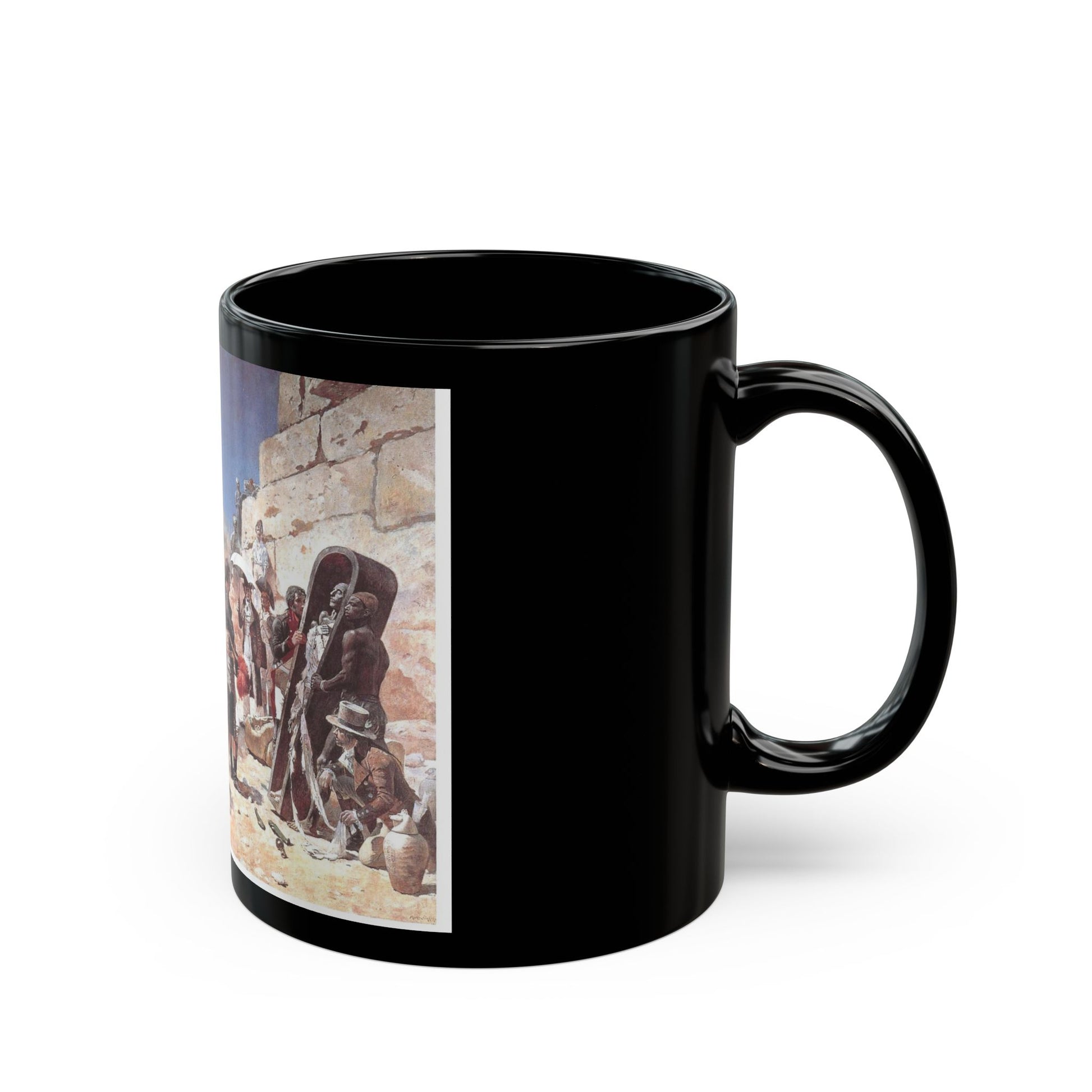 Maurice Orange (1867-1916) Bonaparte aux pyramides - Black Coffee Mug-Go Mug Yourself