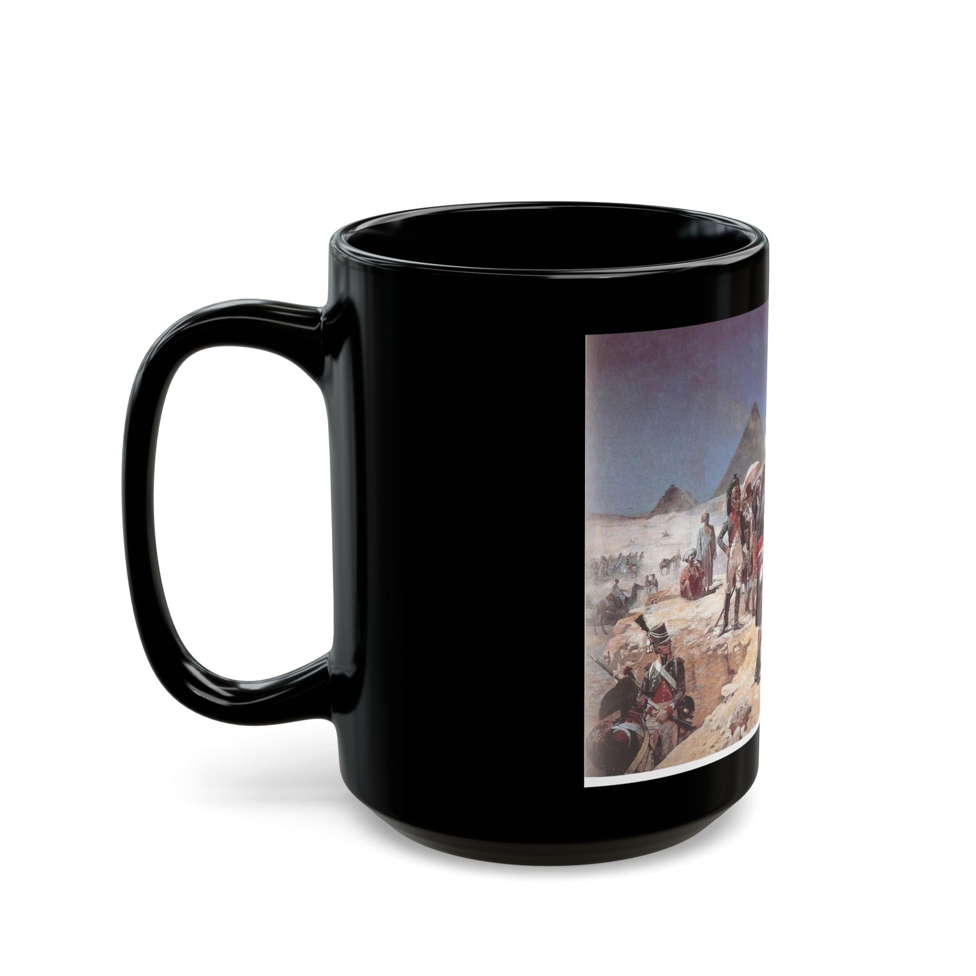 Maurice Orange (1867-1916) Bonaparte aux pyramides - Black Coffee Mug-Go Mug Yourself