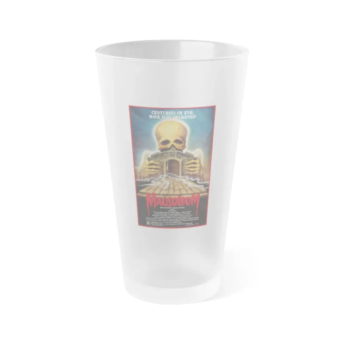 MAUSOLEUM 1983 Movie Poster - Frosted Pint Glass 16oz 16oz Frosted - Go Mug Yourself