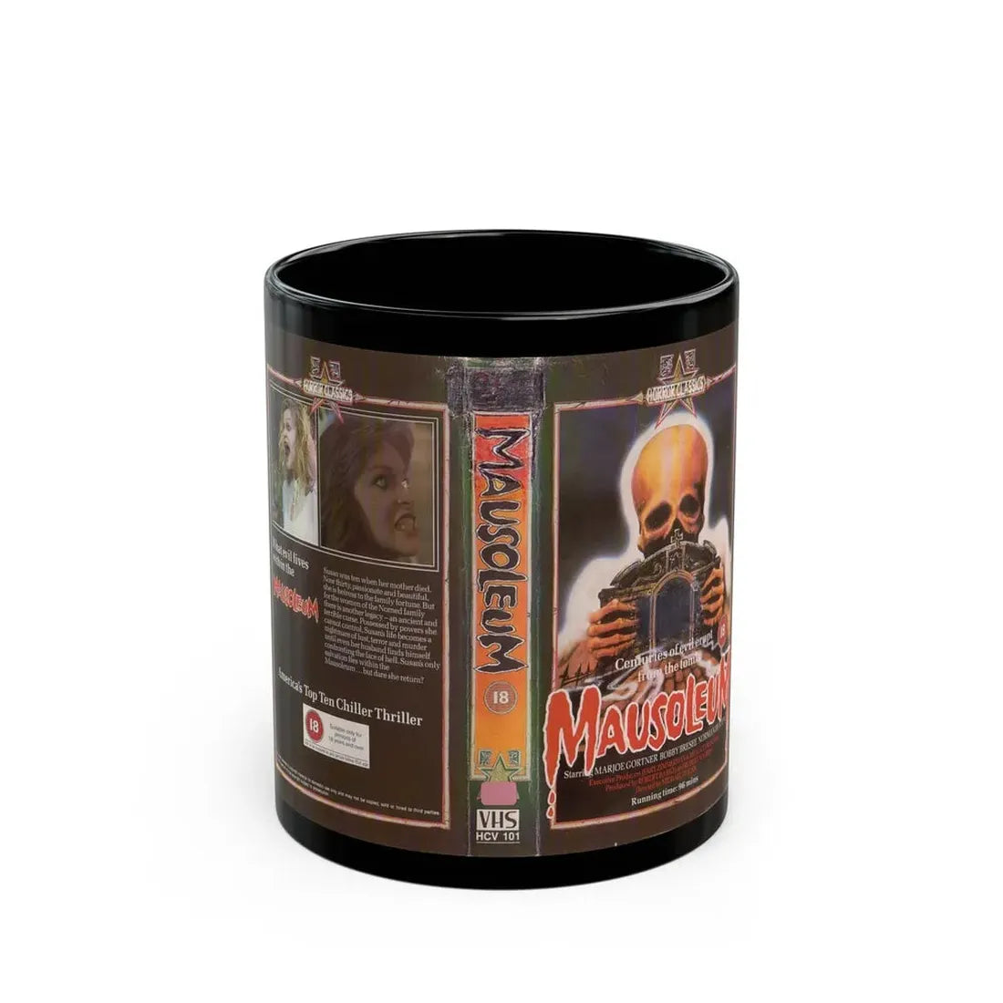 MAUSOLEUM (VHS COVER) - Black Coffee Mug 11oz - Go Mug Yourself