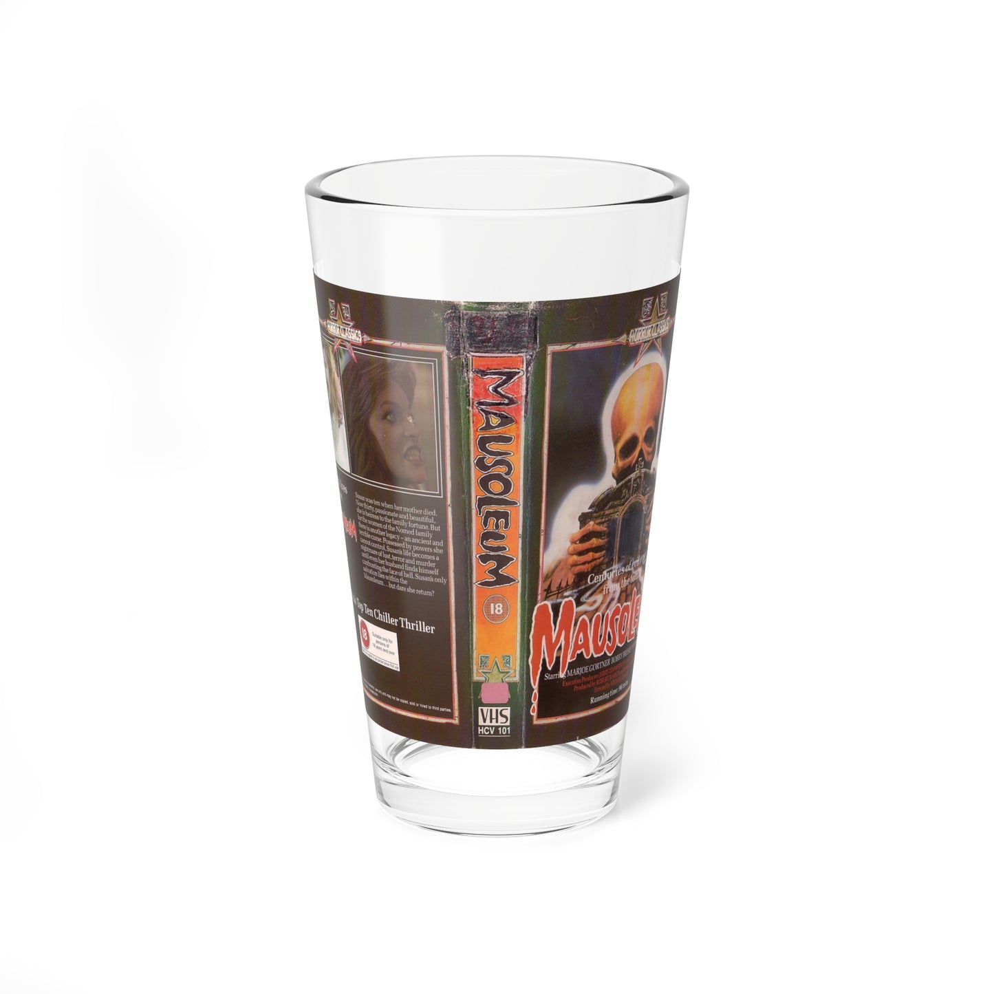 MAUSOLEUM (VHS COVER) Pint Glass 16oz-16oz-Go Mug Yourself