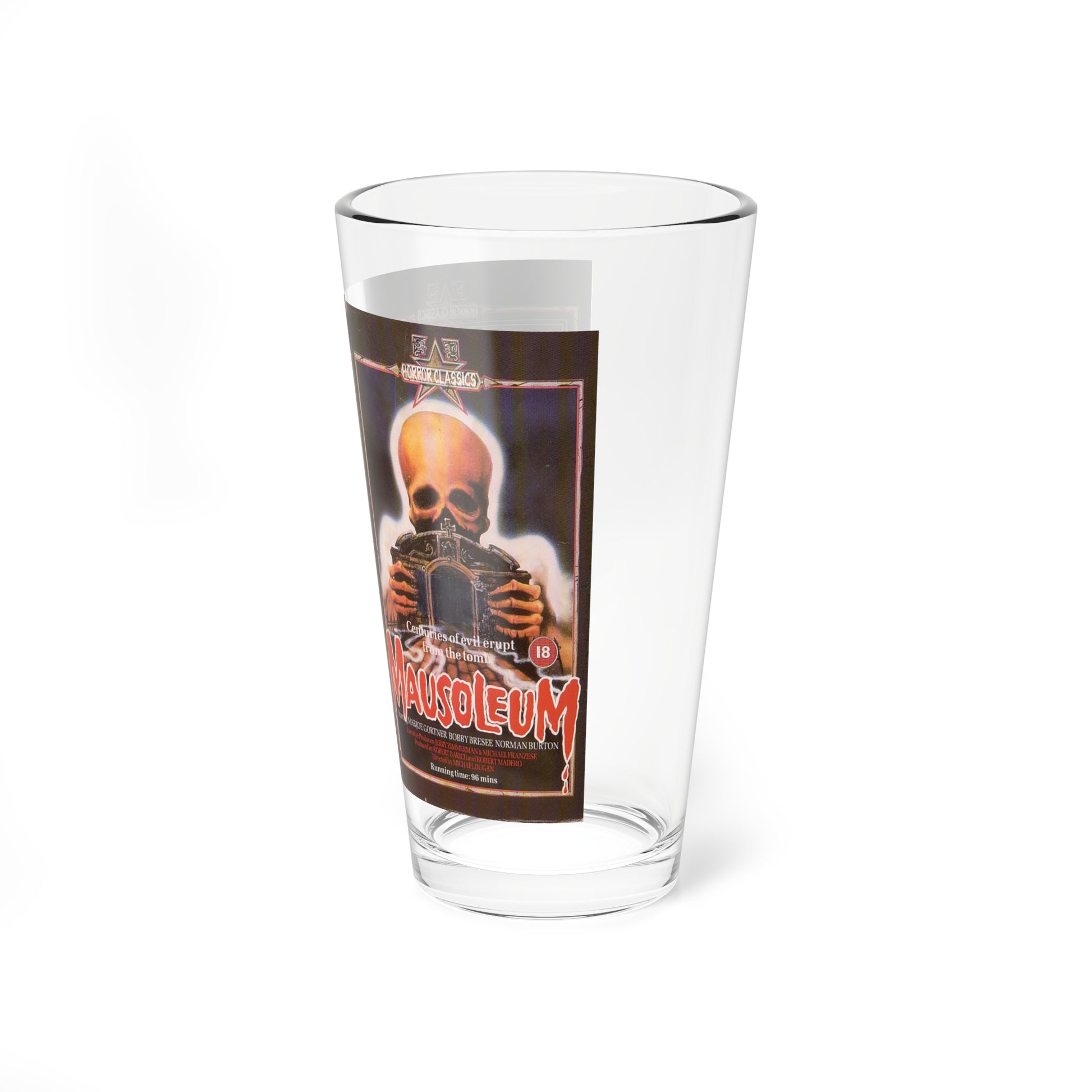 MAUSOLEUM (VHS COVER) Pint Glass 16oz-Go Mug Yourself