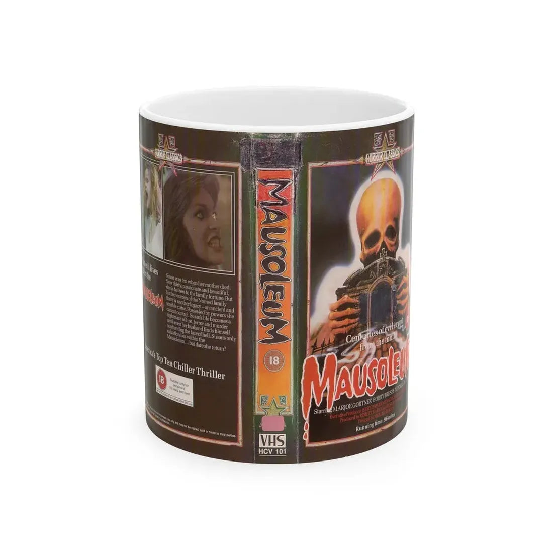 MAUSOLEUM (VHS COVER) - White Coffee Mug 11oz - Go Mug Yourself