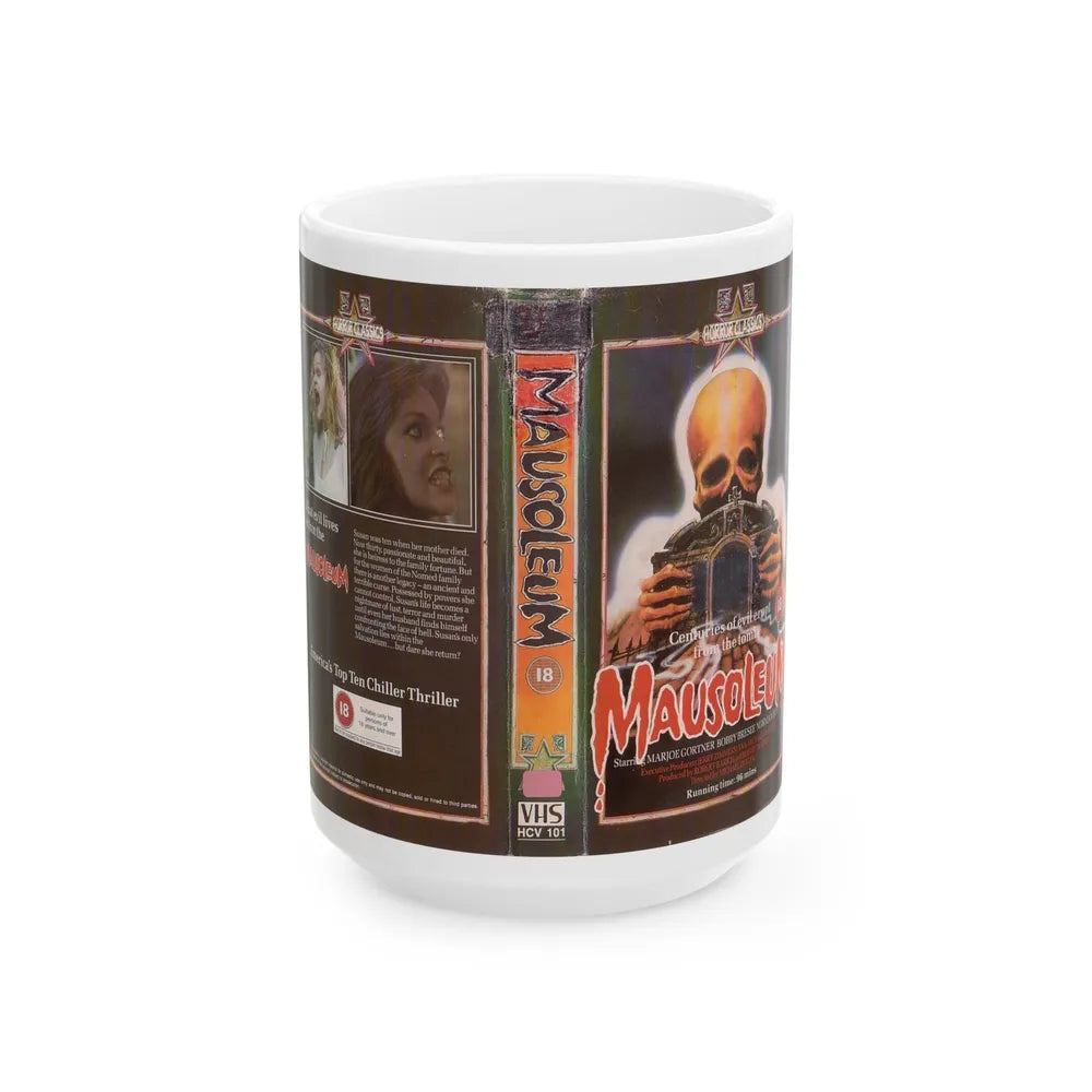 MAUSOLEUM (VHS COVER) - White Coffee Mug-15oz-Go Mug Yourself