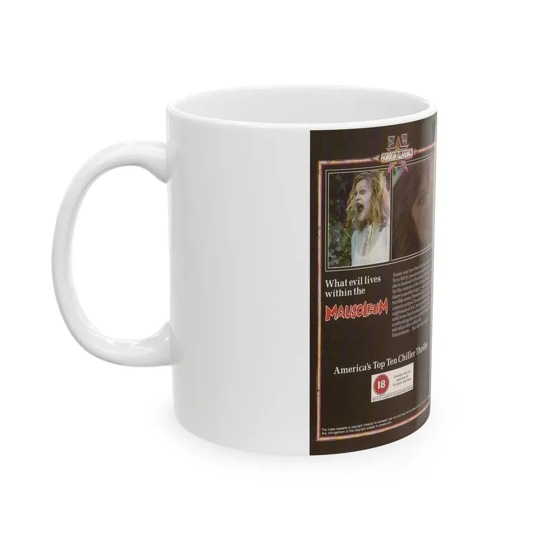 MAUSOLEUM (VHS COVER) - White Coffee Mug - Go Mug Yourself