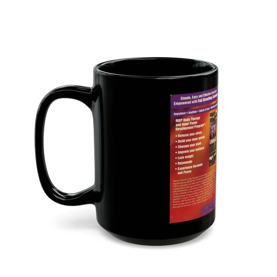 MAXIMIZE YOUR PERFORMANCE WITH MDP BODY THERAPY (VHS COVER) - Black Coffee Mug - Go Mug Yourself