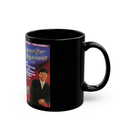 MAXIMIZE YOUR PERFORMANCE WITH MDP BODY THERAPY (VHS COVER) - Black Coffee Mug - Go Mug Yourself