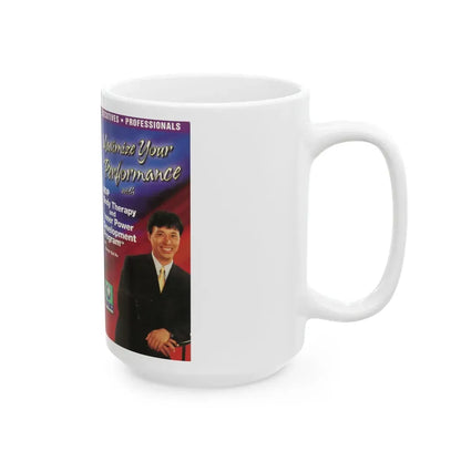 MAXIMIZE YOUR PERFORMANCE WITH MDP BODY THERAPY (VHS COVER) - White Coffee Mug - Go Mug Yourself