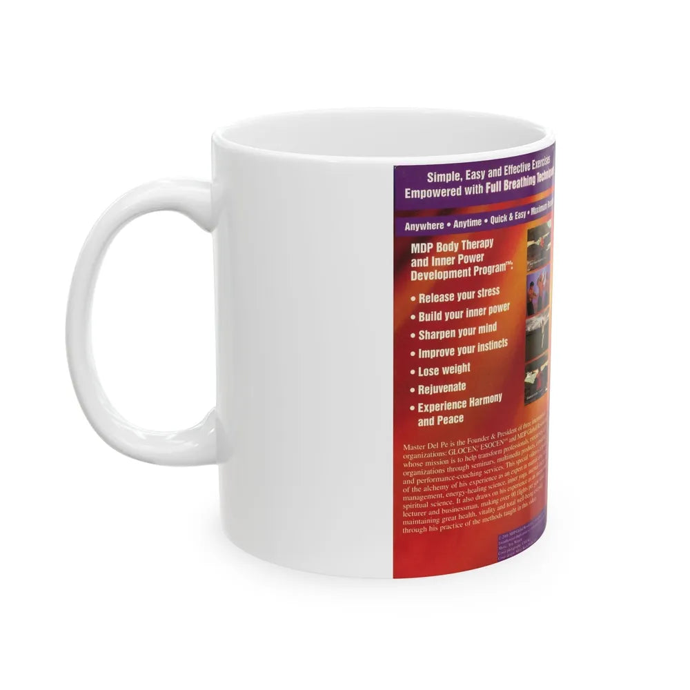 MAXIMIZE YOUR PERFORMANCE WITH MDP BODY THERAPY (VHS COVER) - White Coffee Mug-Go Mug Yourself