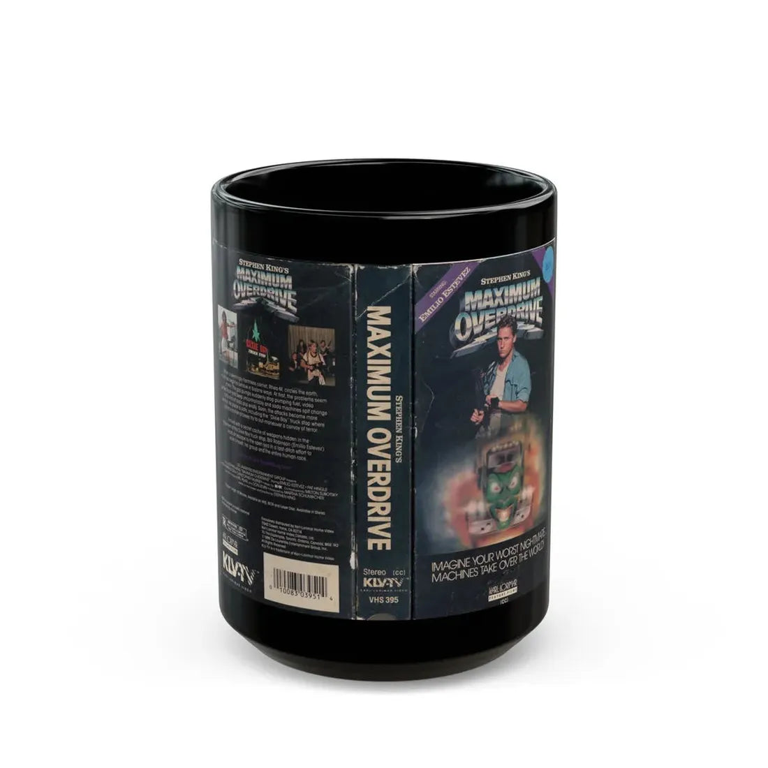 MAXIMUM OVERDRIVE (VHS COVER) - Black Coffee Mug 15oz - Go Mug Yourself