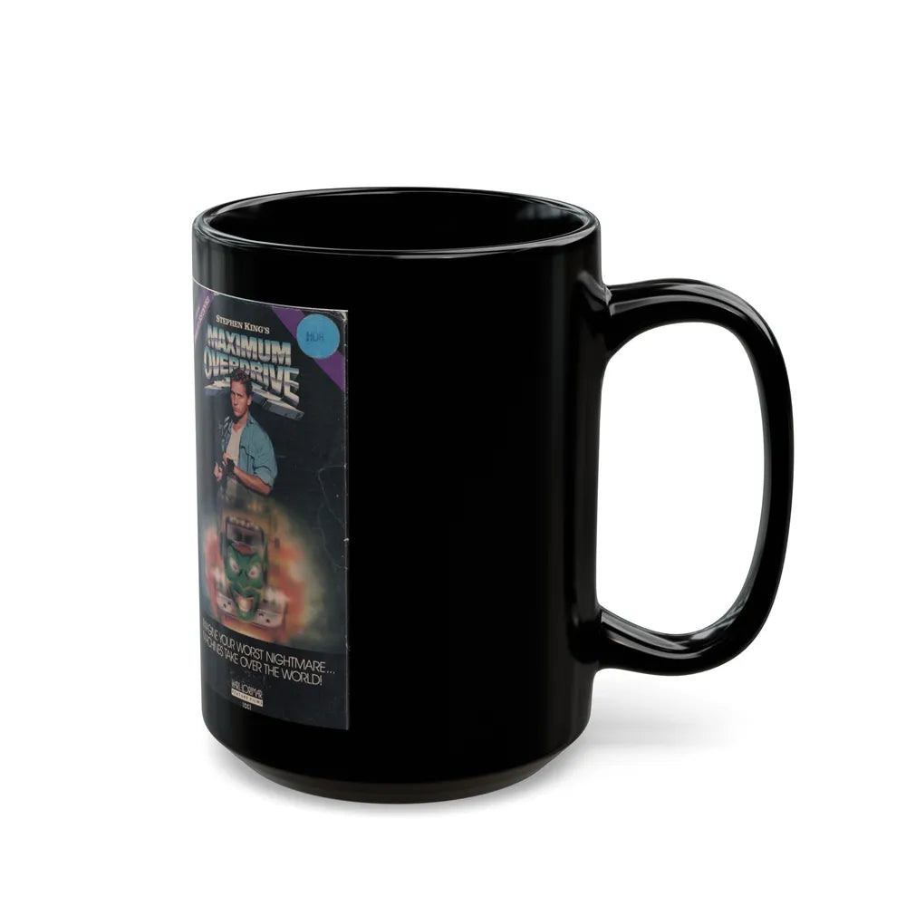 MAXIMUM OVERDRIVE (VHS COVER) - Black Coffee Mug-Go Mug Yourself