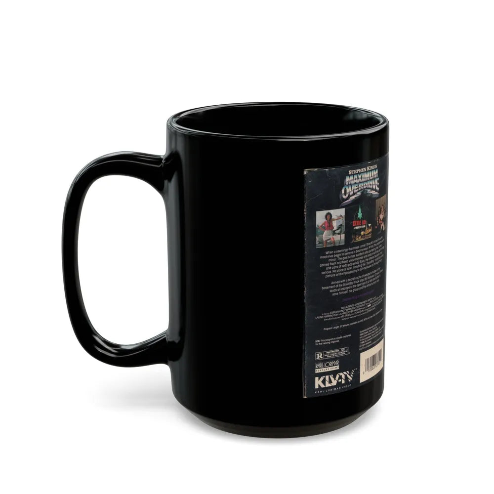 MAXIMUM OVERDRIVE (VHS COVER) - Black Coffee Mug-Go Mug Yourself