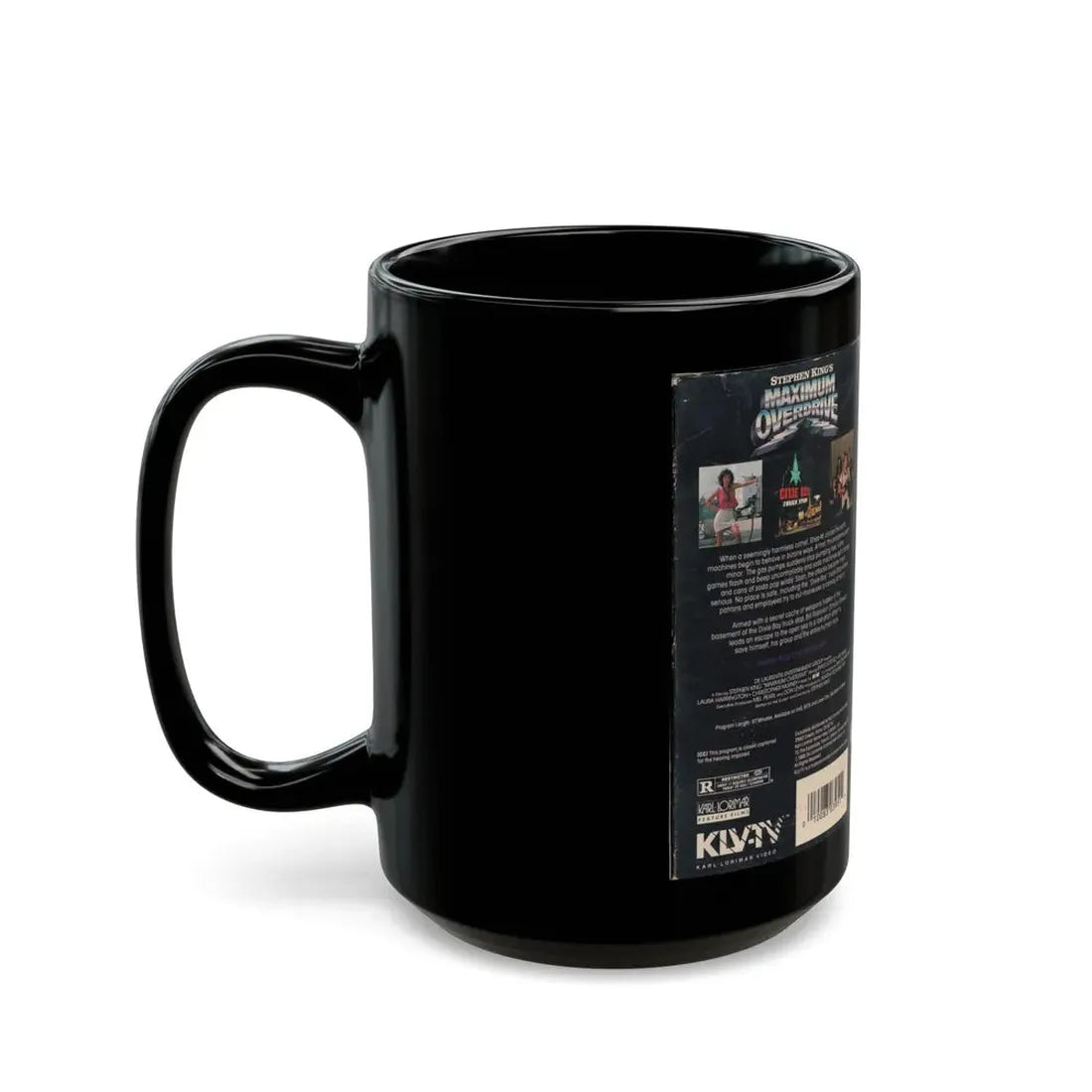 MAXIMUM OVERDRIVE (VHS COVER) - Black Coffee Mug - Go Mug Yourself