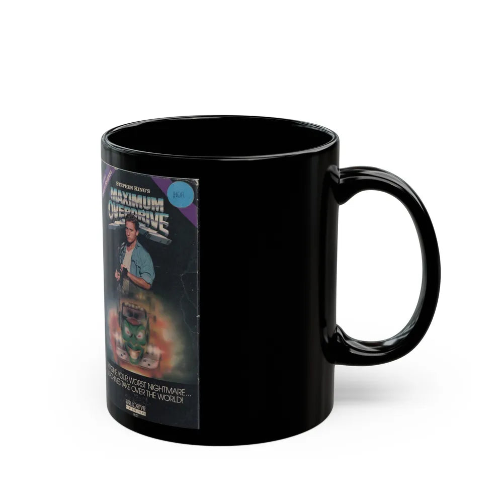 MAXIMUM OVERDRIVE (VHS COVER) - Black Coffee Mug-Go Mug Yourself