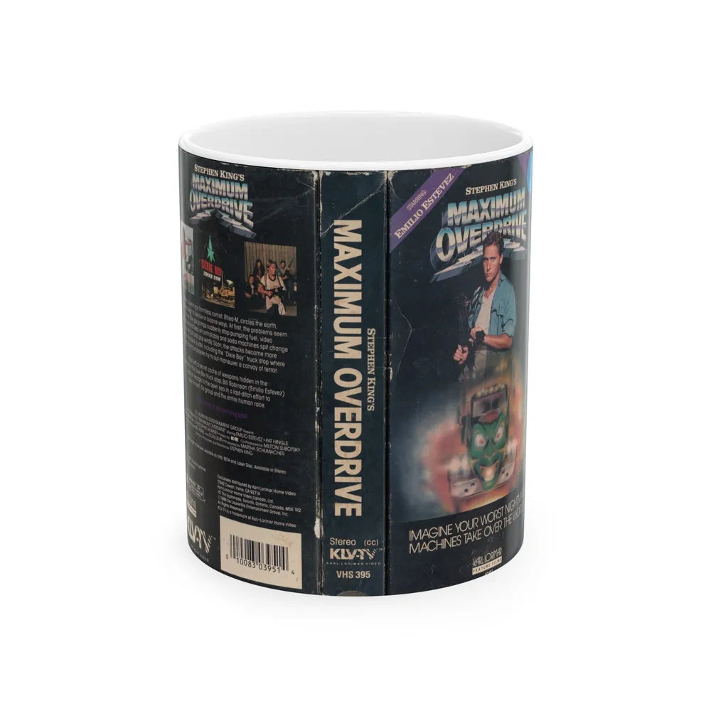 MAXIMUM OVERDRIVE (VHS COVER) - White Coffee Mug-11oz-Go Mug Yourself