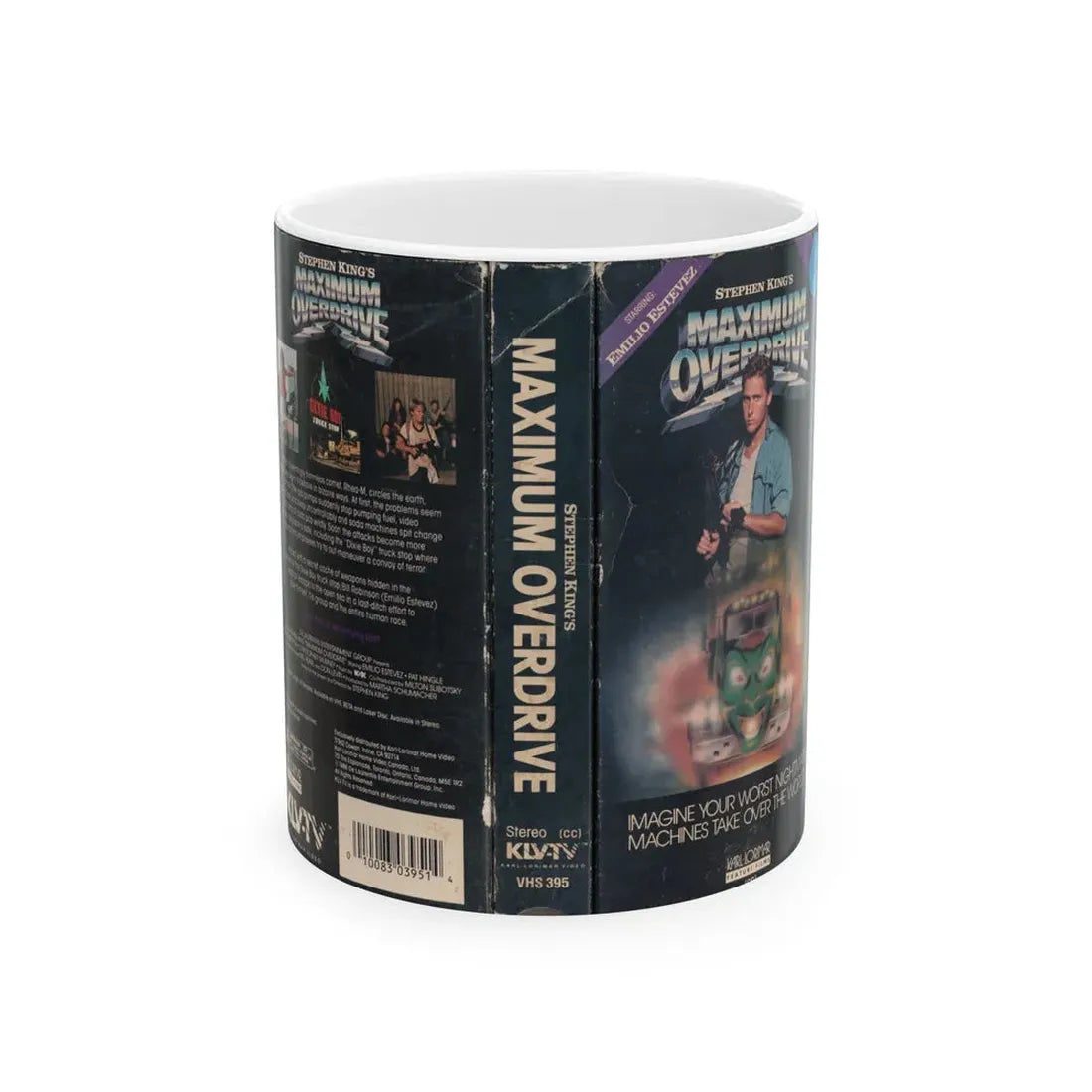 MAXIMUM OVERDRIVE (VHS COVER) - White Coffee Mug 11oz - Go Mug Yourself