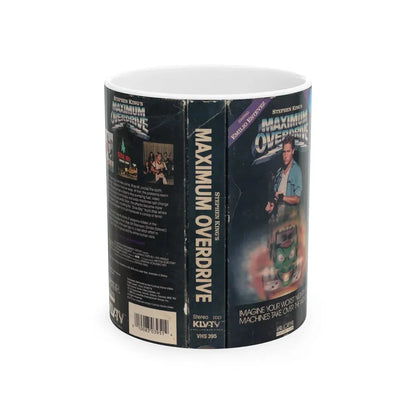 MAXIMUM OVERDRIVE (VHS COVER) - White Coffee Mug 11oz - Go Mug Yourself