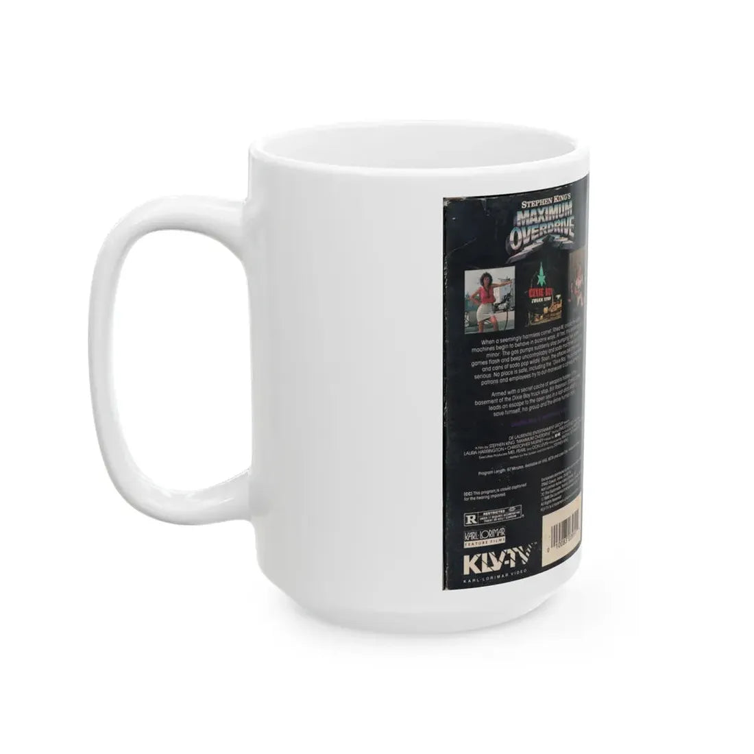 MAXIMUM OVERDRIVE (VHS COVER) - White Coffee Mug - Go Mug Yourself