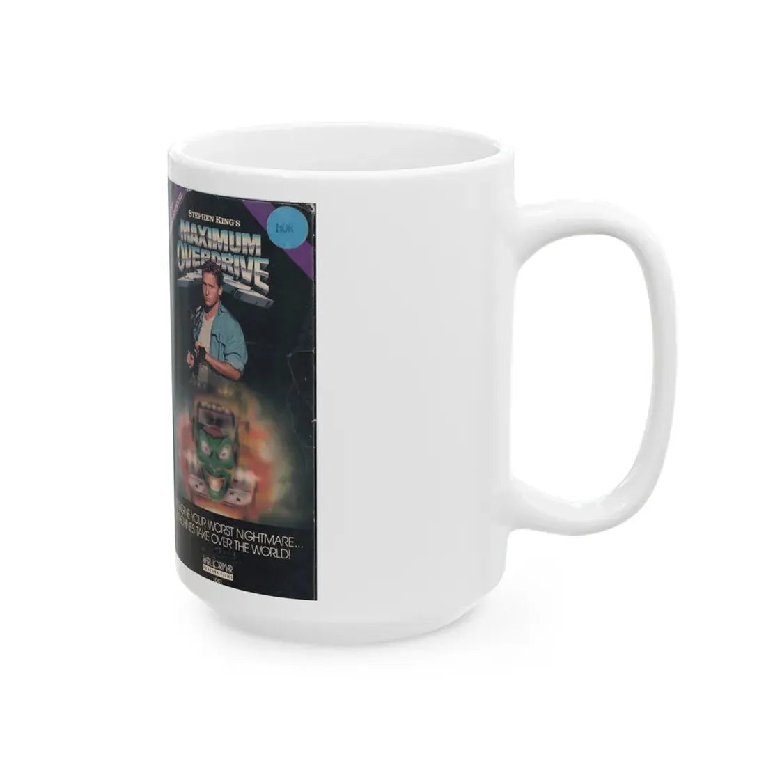 MAXIMUM OVERDRIVE (VHS COVER) - White Coffee Mug - Go Mug Yourself