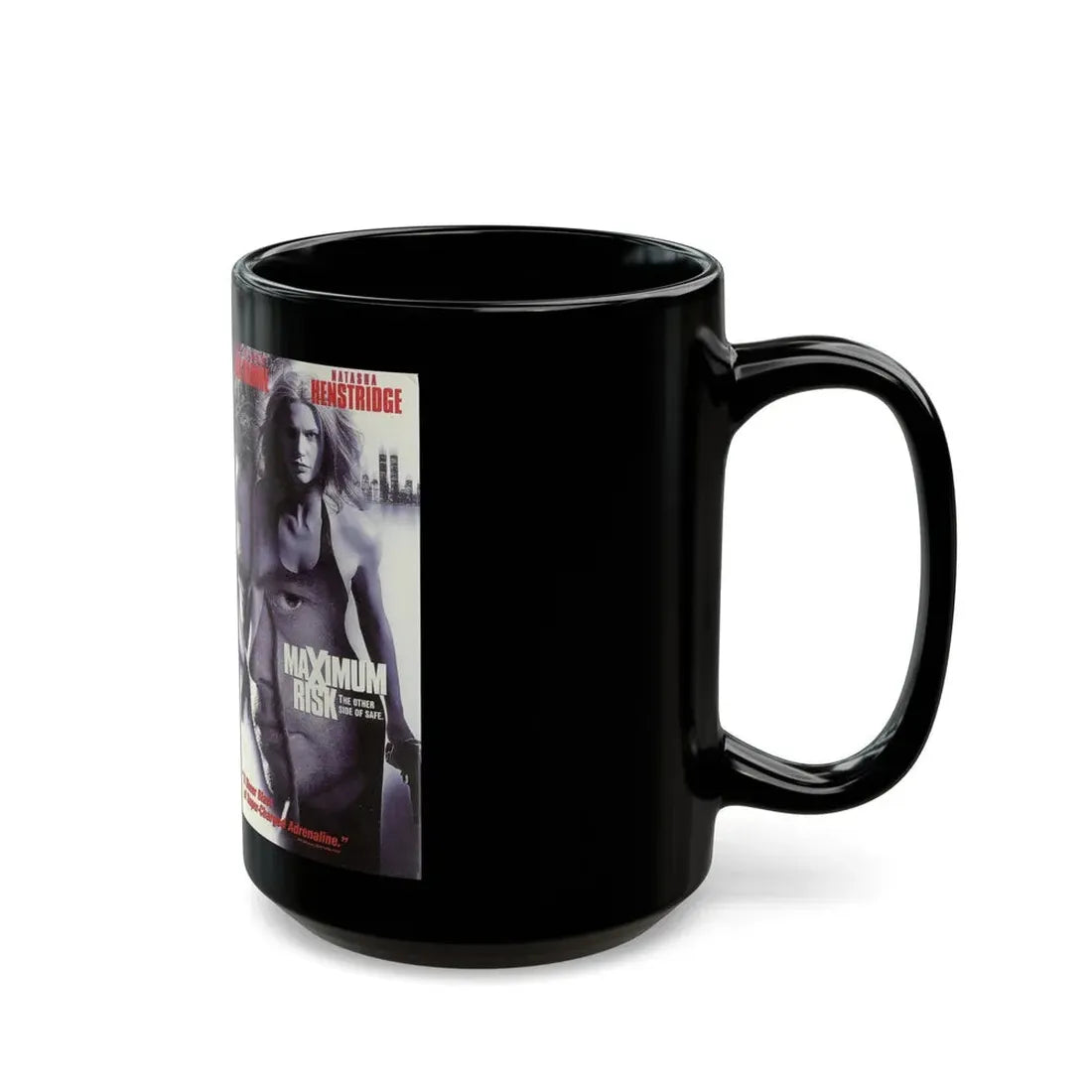 MAXIMUM RISK (VHS COVER) - Black Coffee Mug - Go Mug Yourself