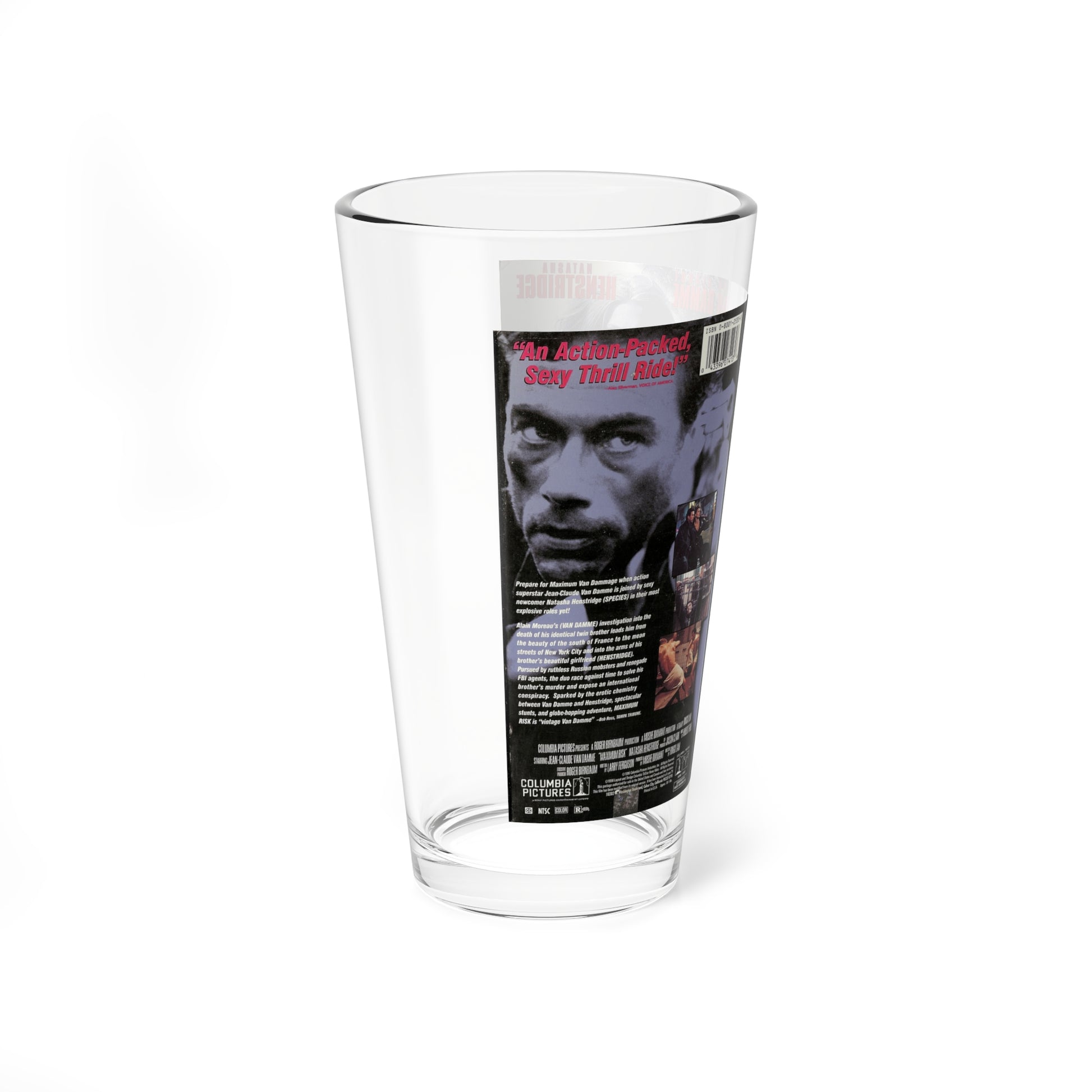 MAXIMUM RISK (VHS COVER) Pint Glass 16oz-Go Mug Yourself