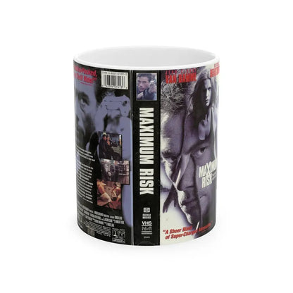MAXIMUM RISK (VHS COVER) - White Coffee Mug 11oz - Go Mug Yourself