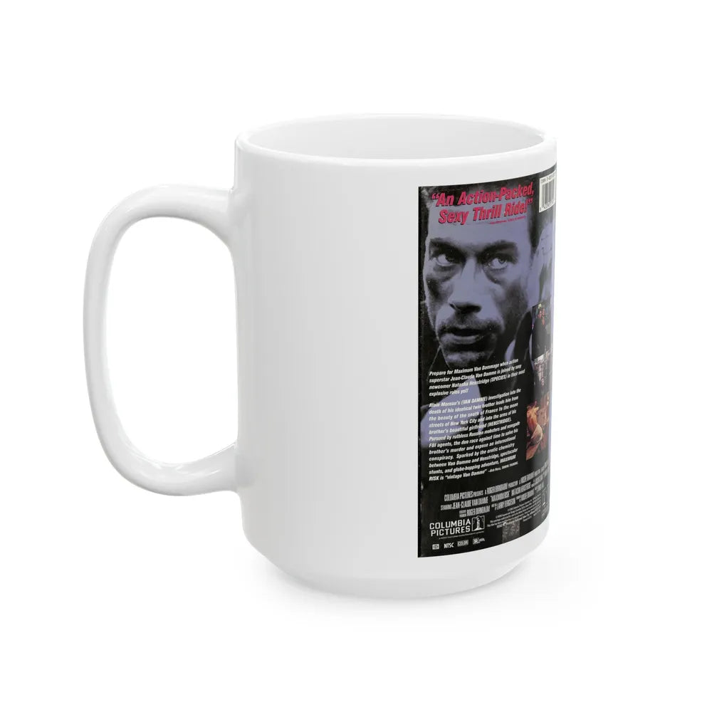 MAXIMUM RISK (VHS COVER) - White Coffee Mug-Go Mug Yourself