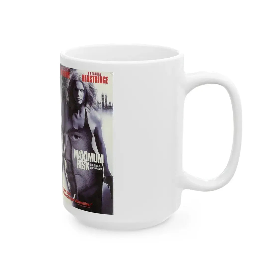MAXIMUM RISK (VHS COVER) - White Coffee Mug - Go Mug Yourself