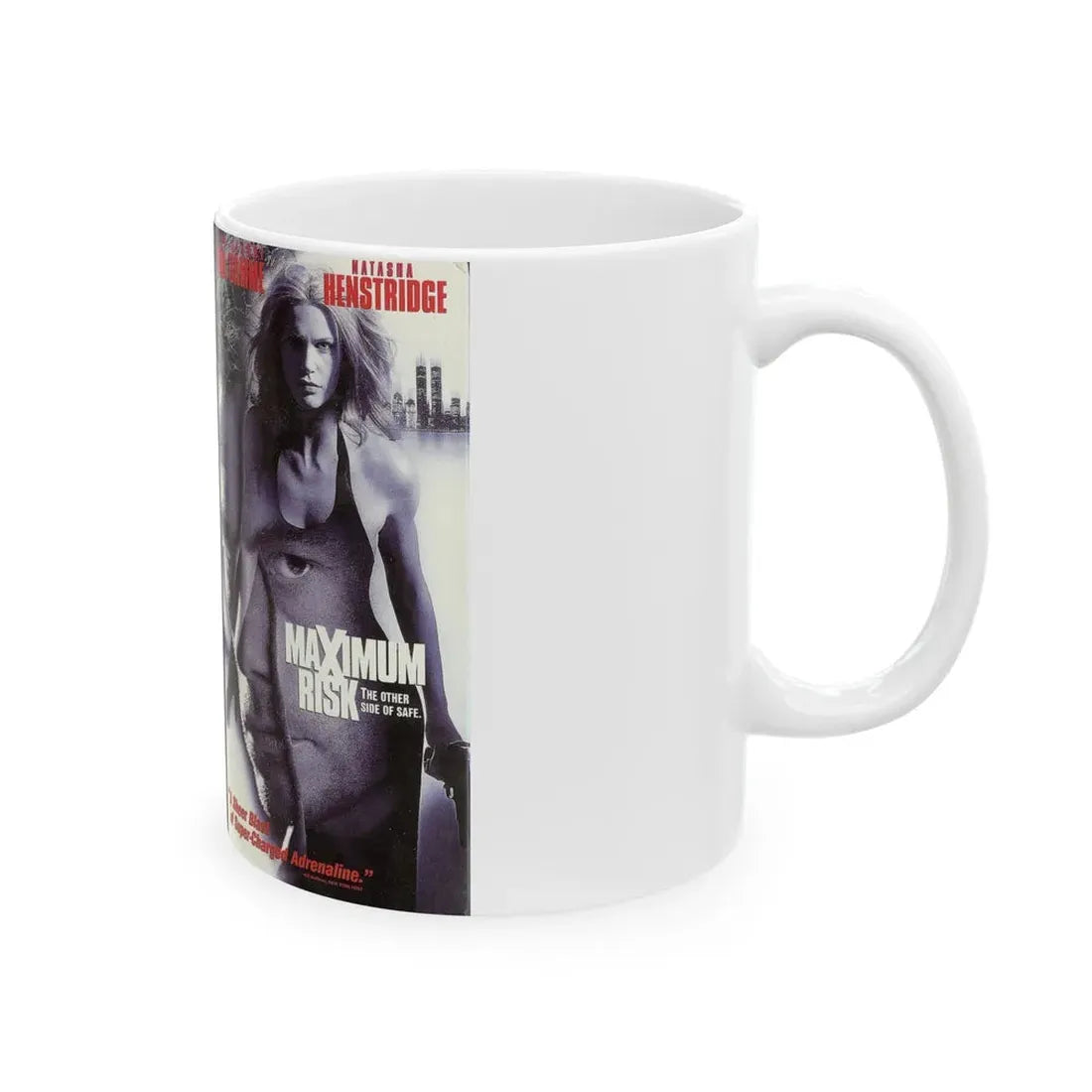 MAXIMUM RISK (VHS COVER) - White Coffee Mug - Go Mug Yourself